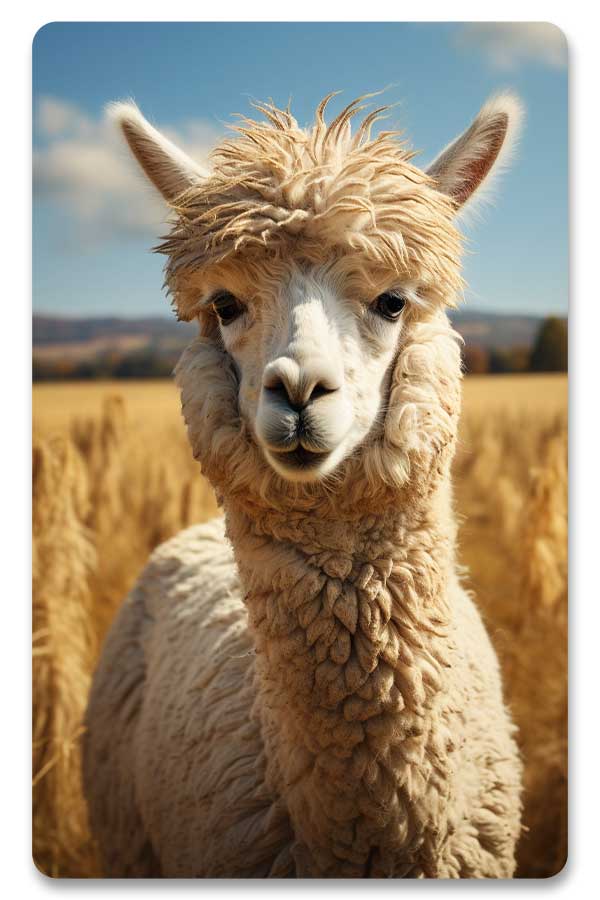 Image of an alpaca, representing the premium quality fibres used in our THREE Duvets range.