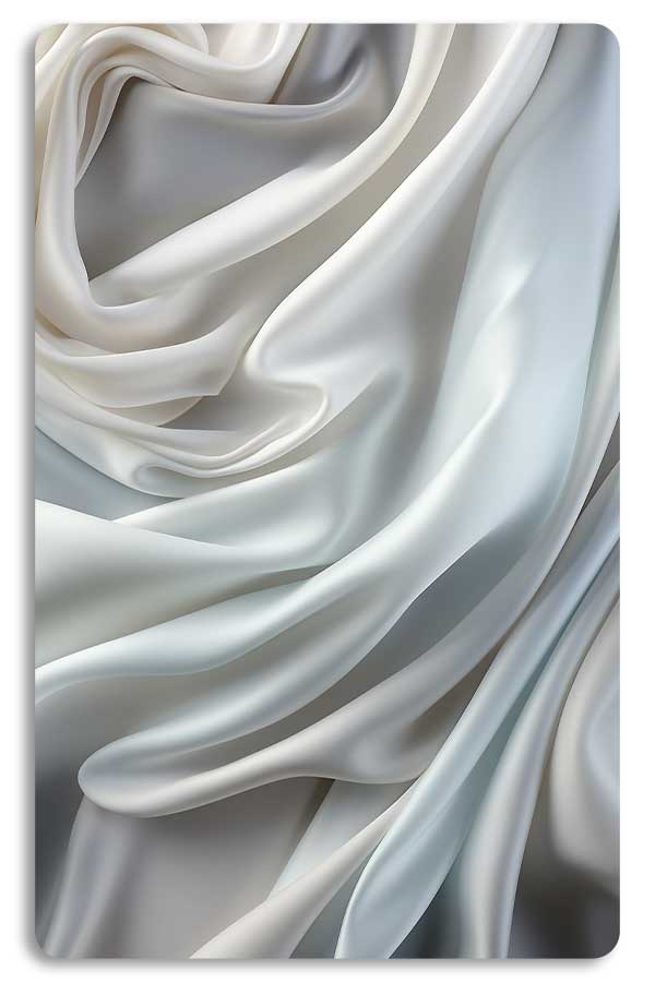 Silk sheet image, indicating the soft, luxurious feel of our THREE Duvets bedding range.